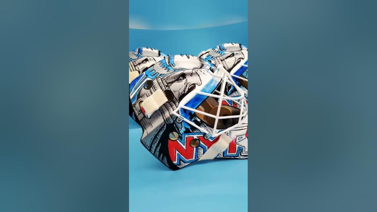 Igor Shesterkin Unsigned Goalie Mask New York 2022-23 Comic Book