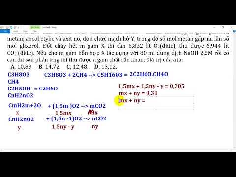 Video Hỗn hợp X gồm glixerol, metan, ancol etylic và axit... - youtube