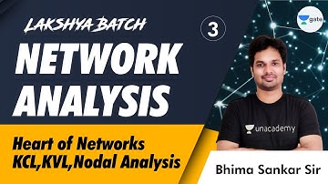 Heart of Networks - KCL,KVL,Nodal Analysis | L3 |  Network Analysis | GATE/ESE 2022 | Lakshya Batch