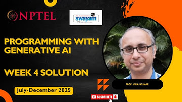 NPTEL Programming with Generative AI | Week 4 Assignment Solutions (2025)