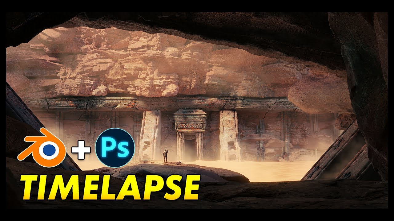 Discovering an ancient world - Blender and Photoshop Timelapse - YouTube