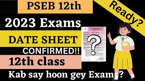 pseb 12th Date sheet 2023
