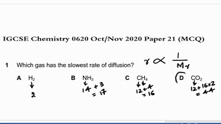 IGCSE Chemistry 0620 Oct/Nov 2020 Paper 21 (Extended MCQ) | MCQ # 1 | Make Money Teaching Chemistry IGCSE Chemistry 0620 Oct/Nov 2020 Paper 21 (Extended MCQ) | MCQ # 1 | Make Money Teaching Chemistry