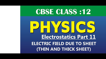 Electrostatics-11 (Electric field due to uniformly charged sheet, thin and thick )