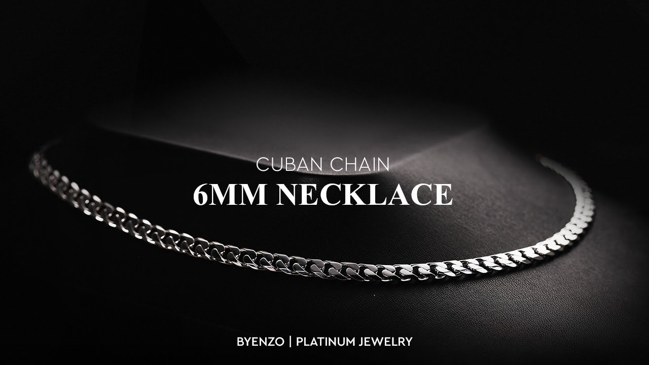 ByEnzo Cuban Chain Necklace in Platinum 
