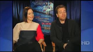 Emily Blunt and Ewan Mcgregor talking about the first time they met and working together