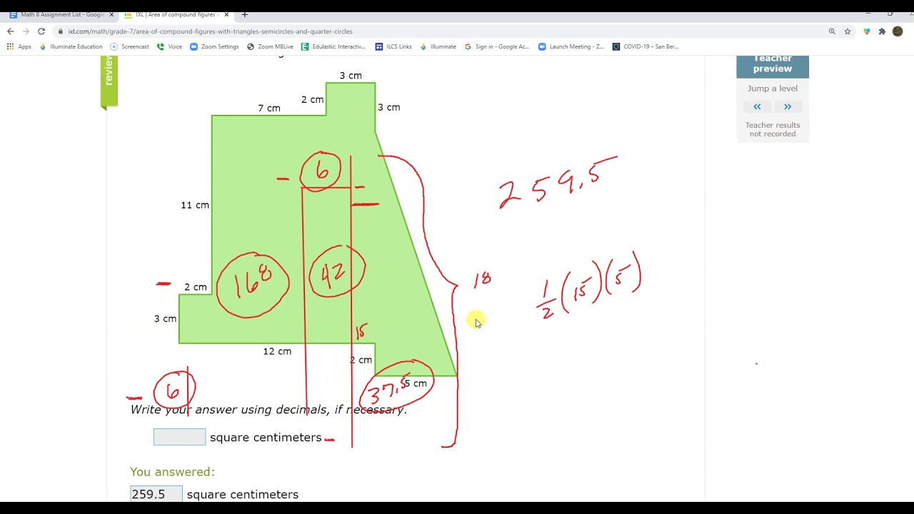 Ixl 7th AA 19 Area Of Compound Figures With Triangles Semicircles And ixl-7th-aa-19-area-of-compound-figures-with-triangles-semicircles-and