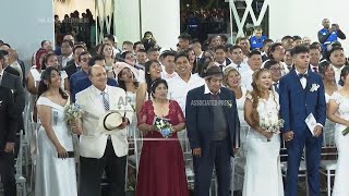 More than a hundred couples get married for Valentine's in Lima