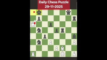 Daily Chess Puzzle Solution from chess.com 29-11-2025. White to move & mate in 5. Find the checkmate