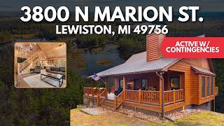🏡 3800 N Marion St. Lewiston, MI | Stunning Log Home Tour on Spectacle Lake #4 🌲