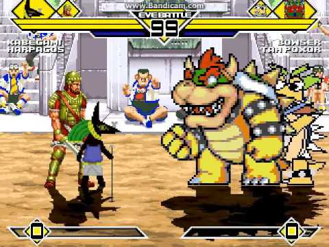 Kabegami And Harpagos Vs Bowser And Poxor Mugen Battle Youtube