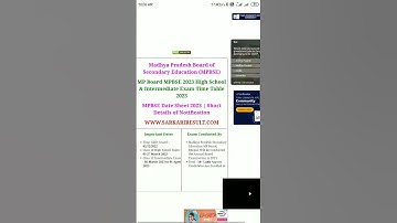 MP BOARD CLASS 12TH AND 10TH TIME TABLE 2023 🔥.#shorts