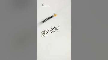 Easy Signature | Md Milon Signature Style | Signature Design | Signature Ideas #signature #shorts