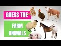 Guess the farm animal noise game  animal quiz