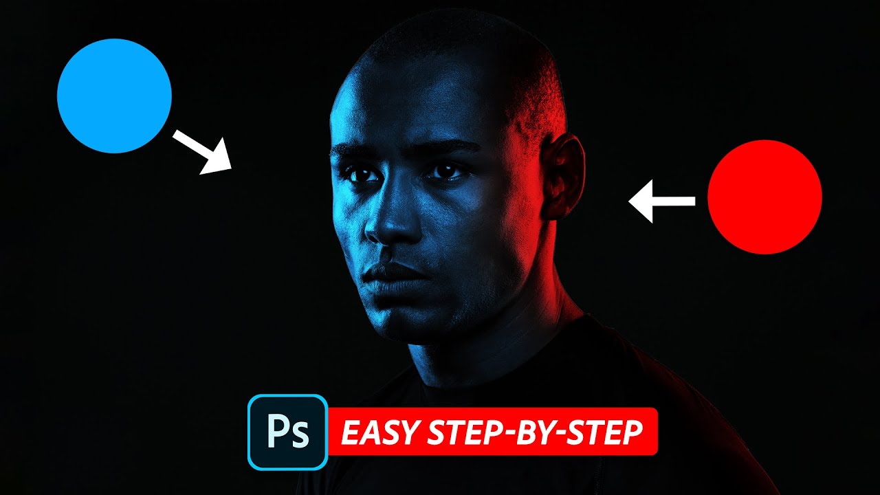 Simple Way To Apply a DUAL LIGHTING Effect In Photoshop!