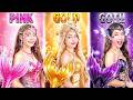 Nàng Tiên Cá Hồng Vs Vàng Vs Goth Trong Thử Thách Trang Điểm! Baby Doll Tiếng Việt