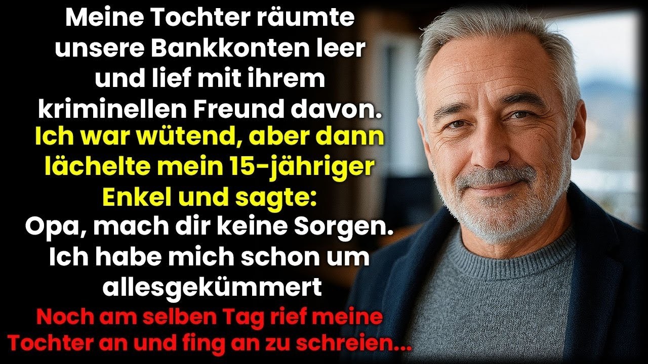 Ich wollte nur schnell Geld abheben, doch der Automat spuckte mir die Worte entgegen: "Unzureichende Mittel." Nach 42 Jahren harter Arbeit war mein Konto leer. Meine eigene Tochter, der ich mein...