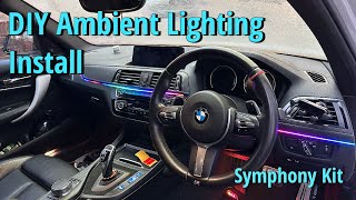 BMW M140i  Interior Ambient Lighting LED Symphony kit DIY Install || RGB Acrylic kit || Best mod?!