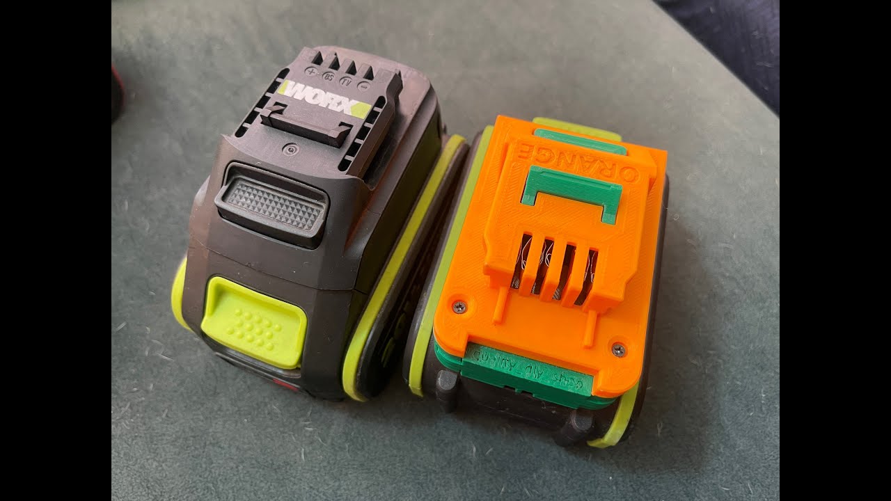 WorX 20V Powershare Battery Green To Orange Tool Adapter 5 Pins Battery WorX 20V Powershare Battery Green To Orange Tool Adapter 5 Pins Battery