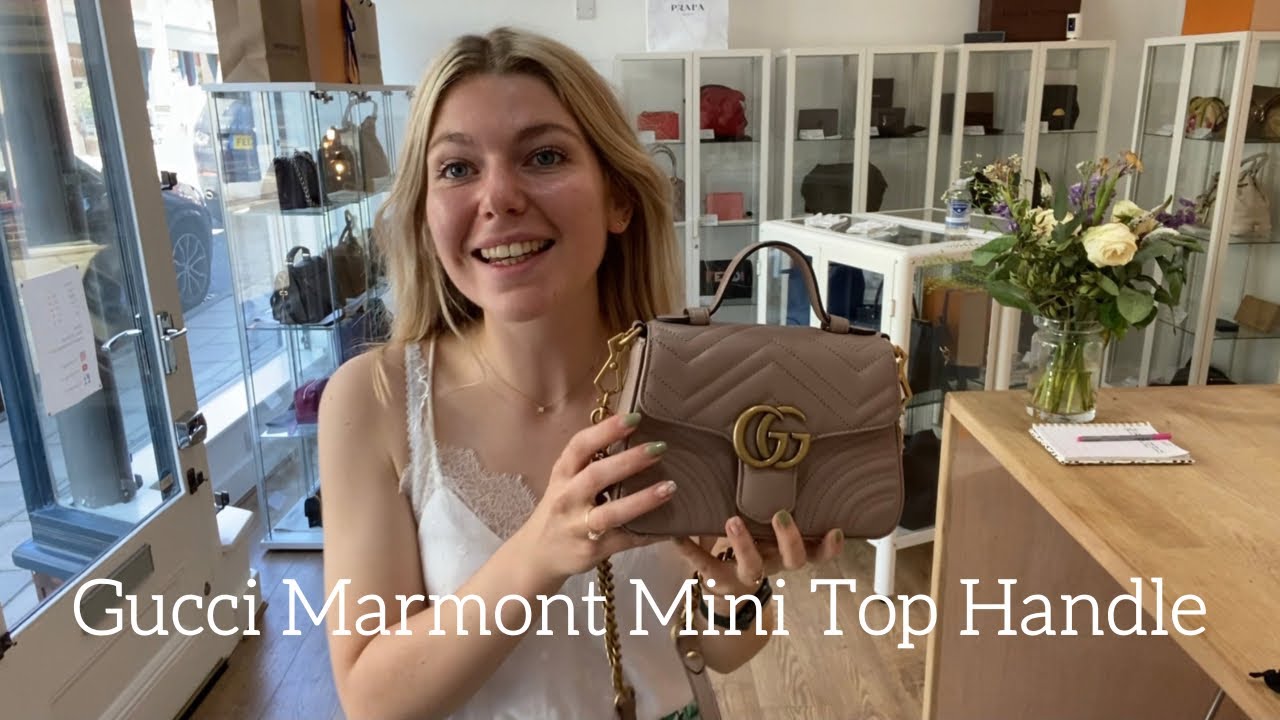 Gucci Marmont Mini Top Handle Bag Review 