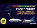 Mayday engine failure fuel dumping united boeing 777 returns to washington real atc