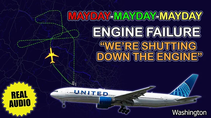 MAYDAY. Engine failure. Fuel dumping. United Boeing 777 returns to Washington. Real ATC