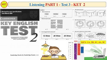 KET 2 Listening Part 1 Test 3 (Transcript + Key)