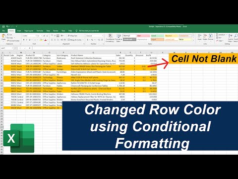 Change Color Of Entire Row When A Cell Is BlankNot Blank | Conditional Formatting In Excel
