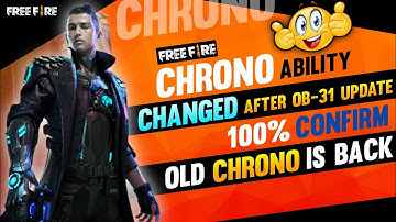 CHRONO ABILITY AFTER OB-31 UPDATE 100% CONFIRM ABILITY 🔥|| CHRONO ABILITY CHANGE AFTER UPDATE !!
