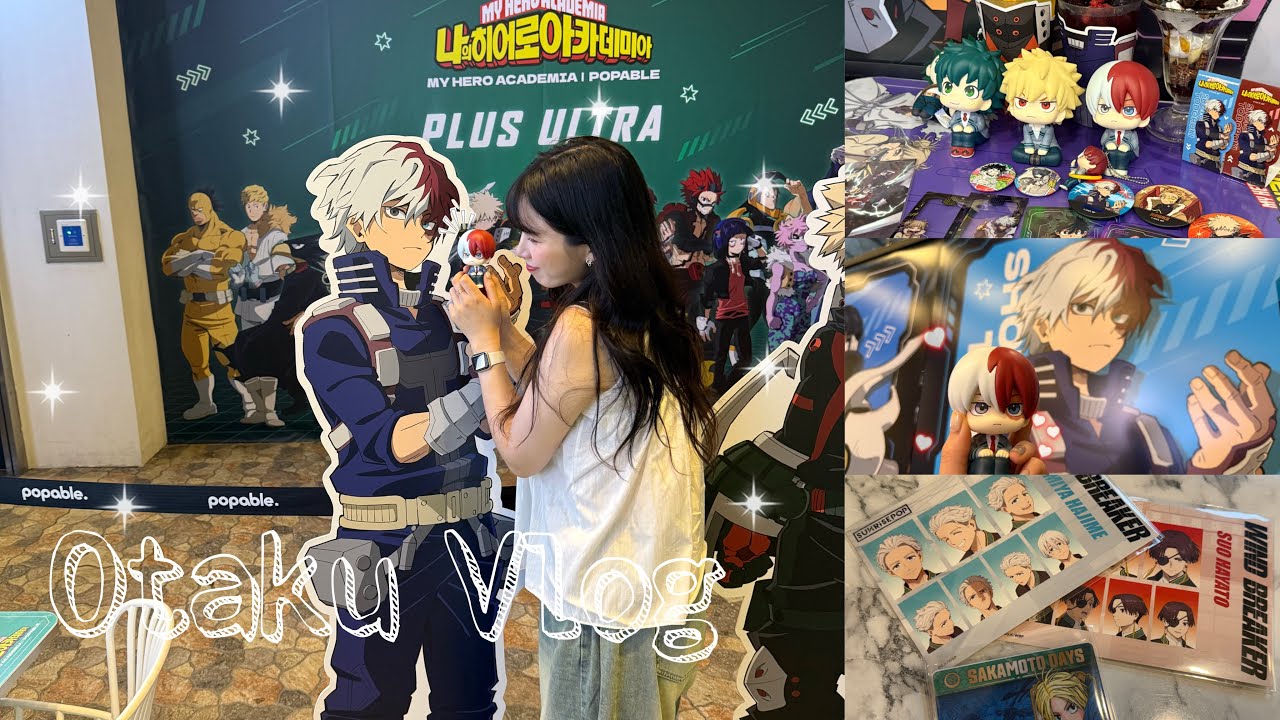 [Otaku Vlog•오타쿠 브이로그]기다리던 히로아카 카페 방문!!!/잠실찍고 홍대 다음엔 홍대찍고 용산이다!!/멸망전은 피할수 없는 랜덤(´；ω；`)/히로아카•도원암귀