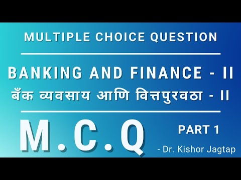 Banking And Finance (Paper- II) -M.C.Q. 1 - Dr. Kishor Jagtap