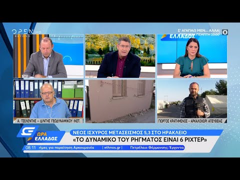 Ο Άκης Τσελέντης για την έντονη σεισμική δραστηριότητα στο Ηράκλειο Κρήτης | OPEN TV