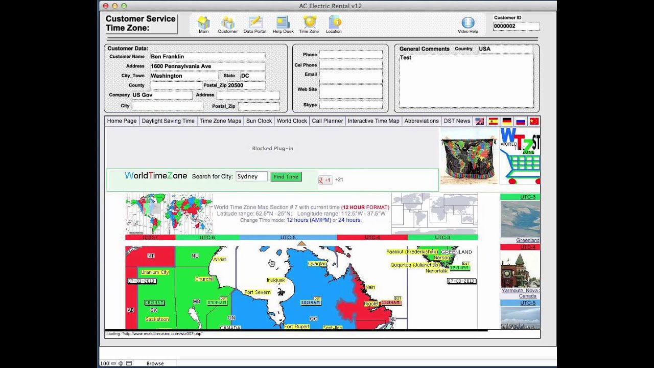 Customer Service Time Zones Screen YouTube