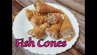 Goan fish cones recipe|tuna fish cones|Goan snacks recipe|Goan recipes|stuffed cones recipe