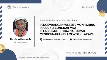 Presentasi KP - Sistem Monitoring Produksi Bongkar Muat Berbasis Laravel