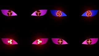 Sharingan Rinnigan Naruto Eyes 4K Motion Background 1hour No sound Animation