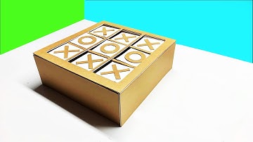 DIY TIC TAC TOE GAME FROM CARDBOARD