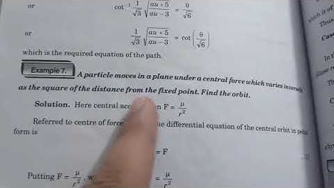 Apse Apsidal distances examples