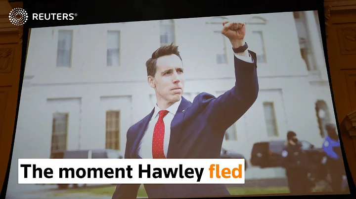 The moment Hawley fled