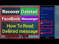 How To Recover Deleted Messages On Messenger All Android device 2020