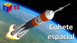 Cohete espacial para niños. Juego de construcción Como lanzan los cohetes Caricatura educativa