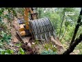 New Hillside Roadwork in Mountain Village Featuring Hyundai 220LS Excavator| Heavy Equipment Experts