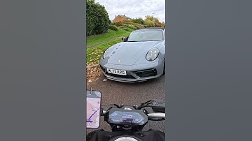 Motorbike Smashes Into Porsche! 😱