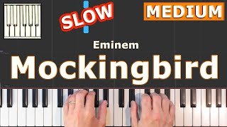 Eminem - Mockingbird - Piano Tutorial Easy SLOW