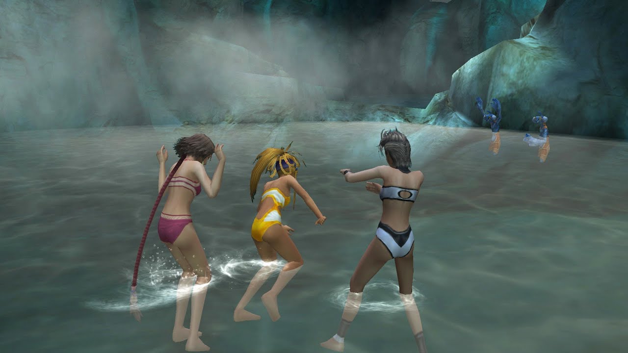 Final Fantasy X-2 HD - Hot Spring Scene