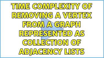 Time complexity of removing a vertex from a graph represented as collection of adjacency lists
