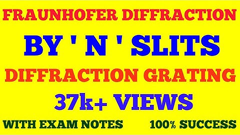 FRAUNHOFER DIFFRACTION BY N SLITS || DIFFRACTION GRATING || N SLIT DIFFRACTION || WITH EXAM NOTES ||