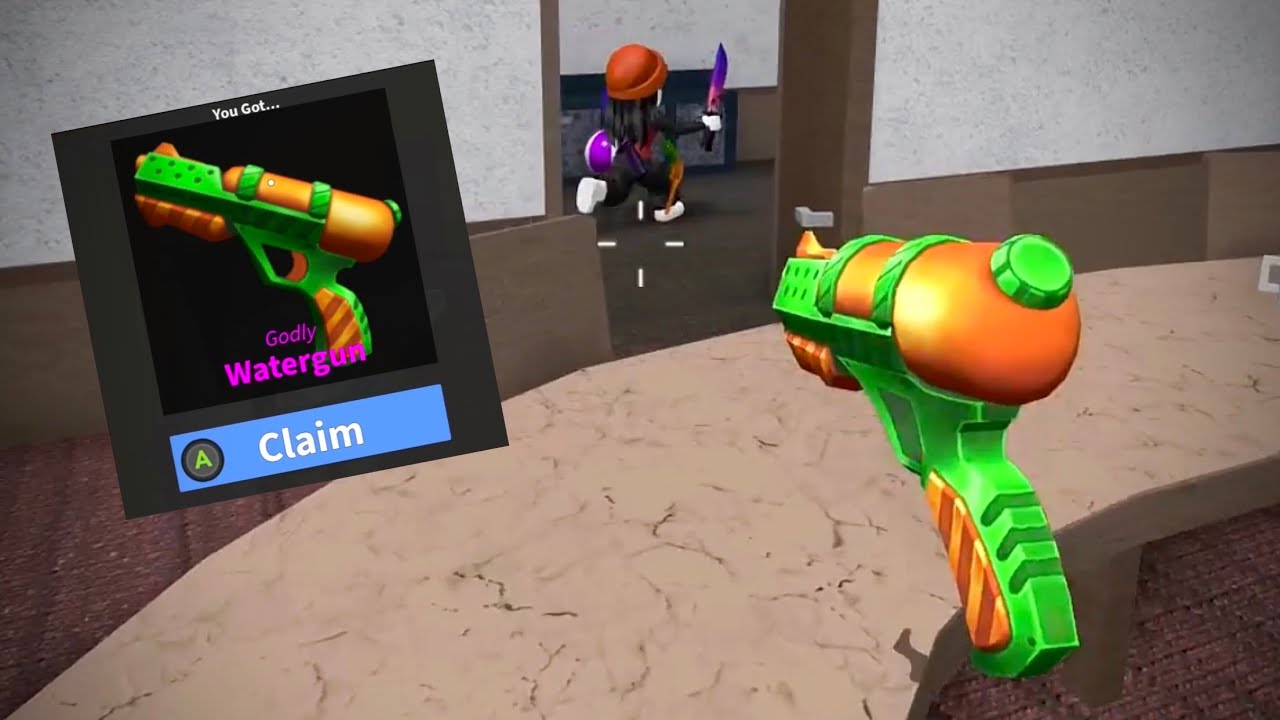mm2 watergun godly gameplay (unboxing/montage)