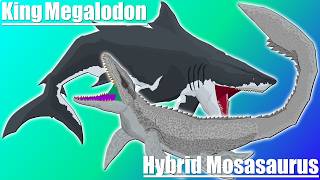 02) 300 Megalodon Legion vs 1 Hybrid Mosasaurus