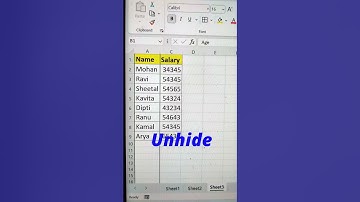 Hide/Unhide Shortcuts In Excel 😎 | MS Excel Shortcut Keys 💯 #exceltricks #exceltips #tech #bytetech